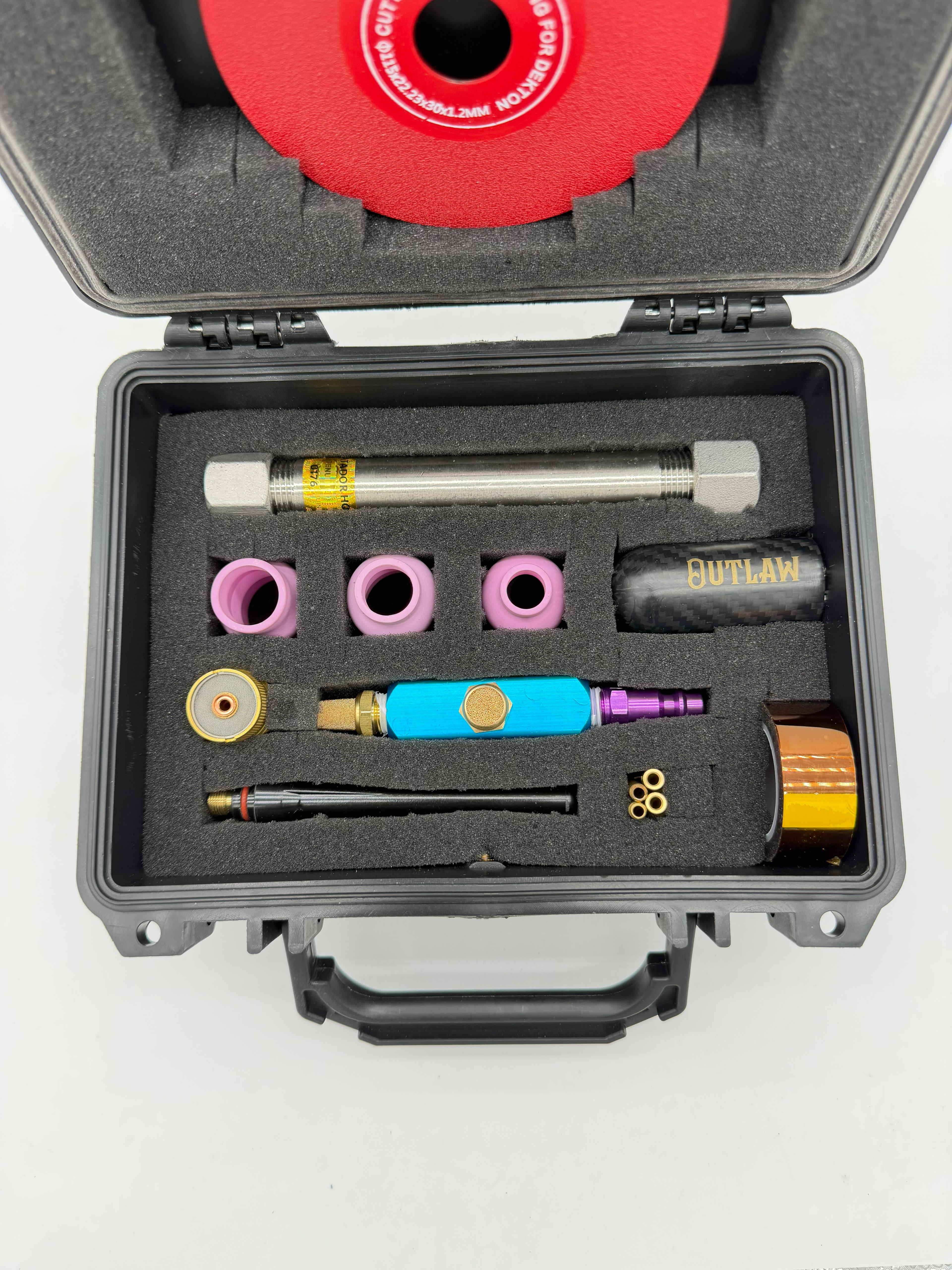 Caja de herramientas del kit TIG