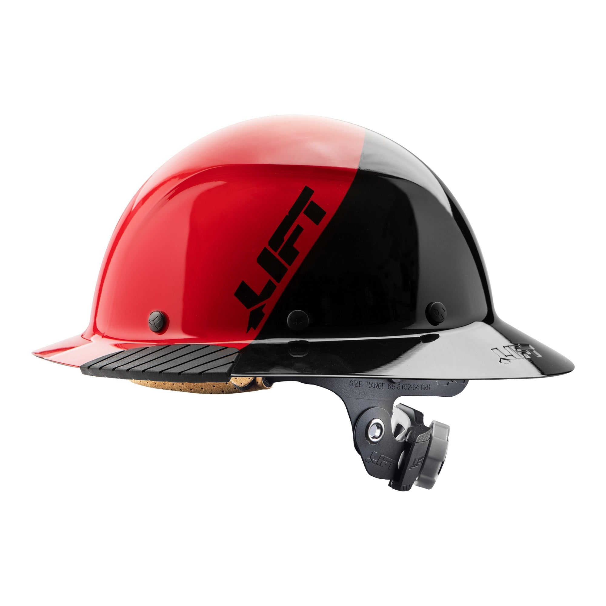 Casco de seguridad rojo de ala completa DAX Fifty/50