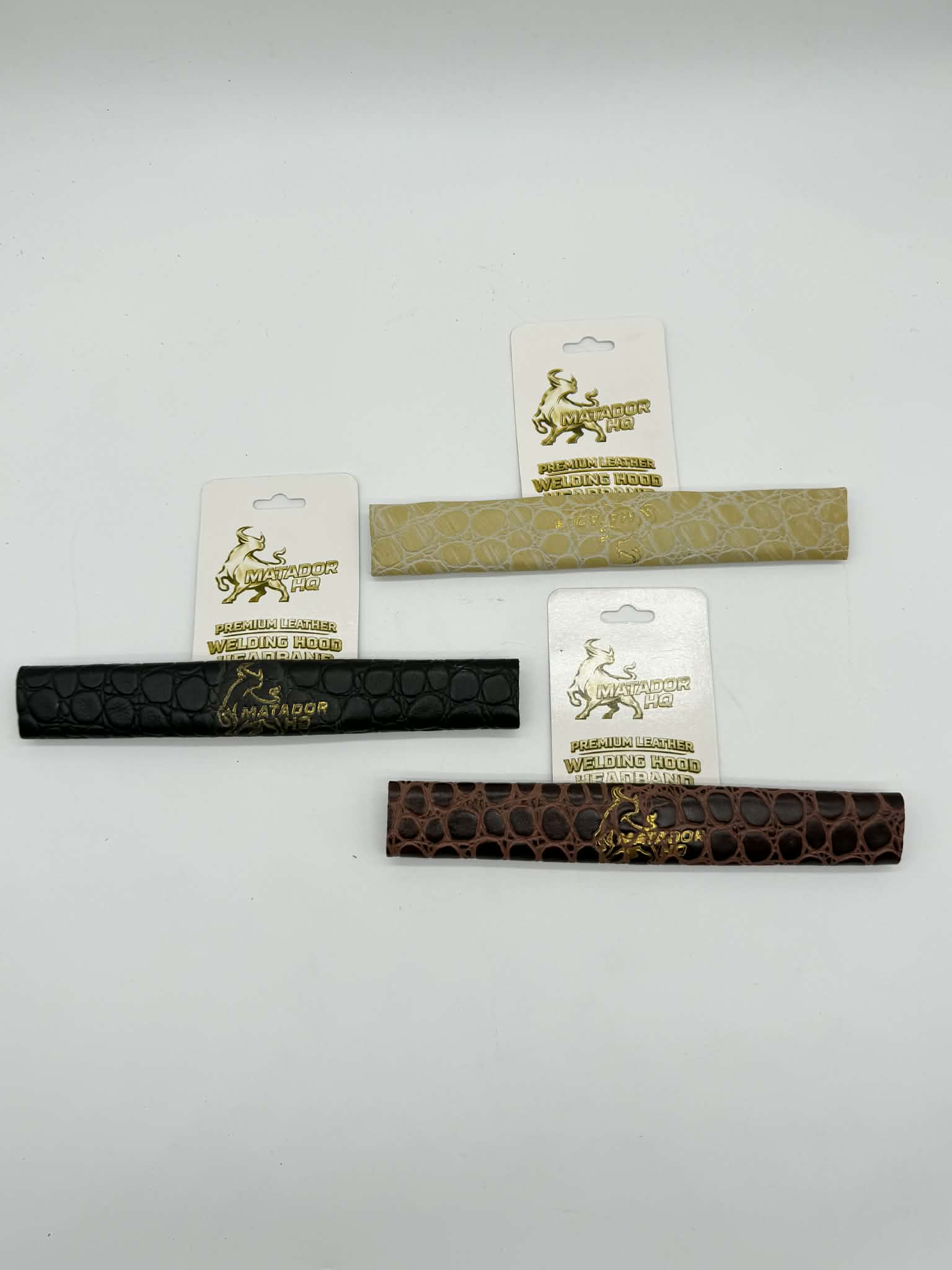 Matador HQ Premium Leather Headband – Croc Pattern Comfort Strap (3 Colors Available)