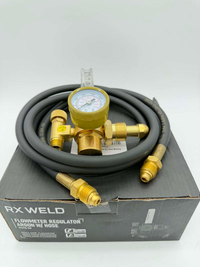 Regulador de caudal de argón RX WELD con manguera