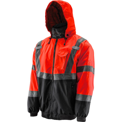 Chaqueta bomber naranja de alta visibilidad