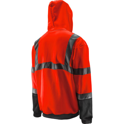 Sudadera con capucha naranja de alta visibilidad Pro