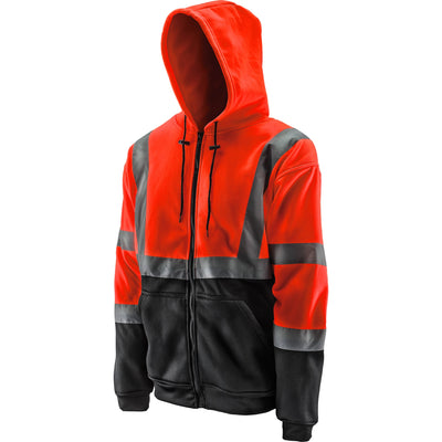 Sudadera con capucha naranja de alta visibilidad Pro