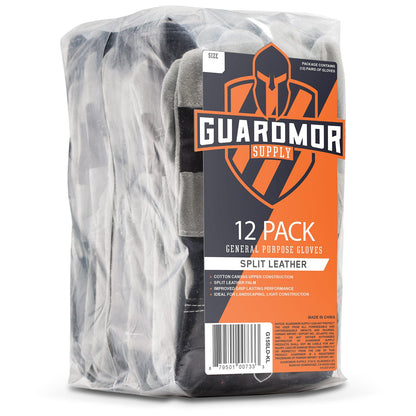 Guantes de piel serraje - Paquete de 12 
