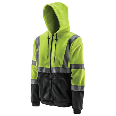 Sudadera con capucha amarilla de alta visibilidad Pro