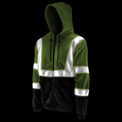 Sudadera con capucha amarilla de alta visibilidad Pro