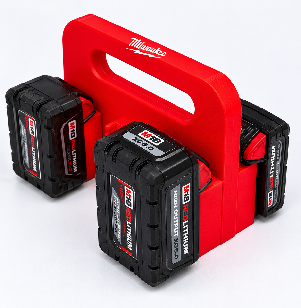 Milwaukee M18 Battery Holder – 6 Slot Organizer