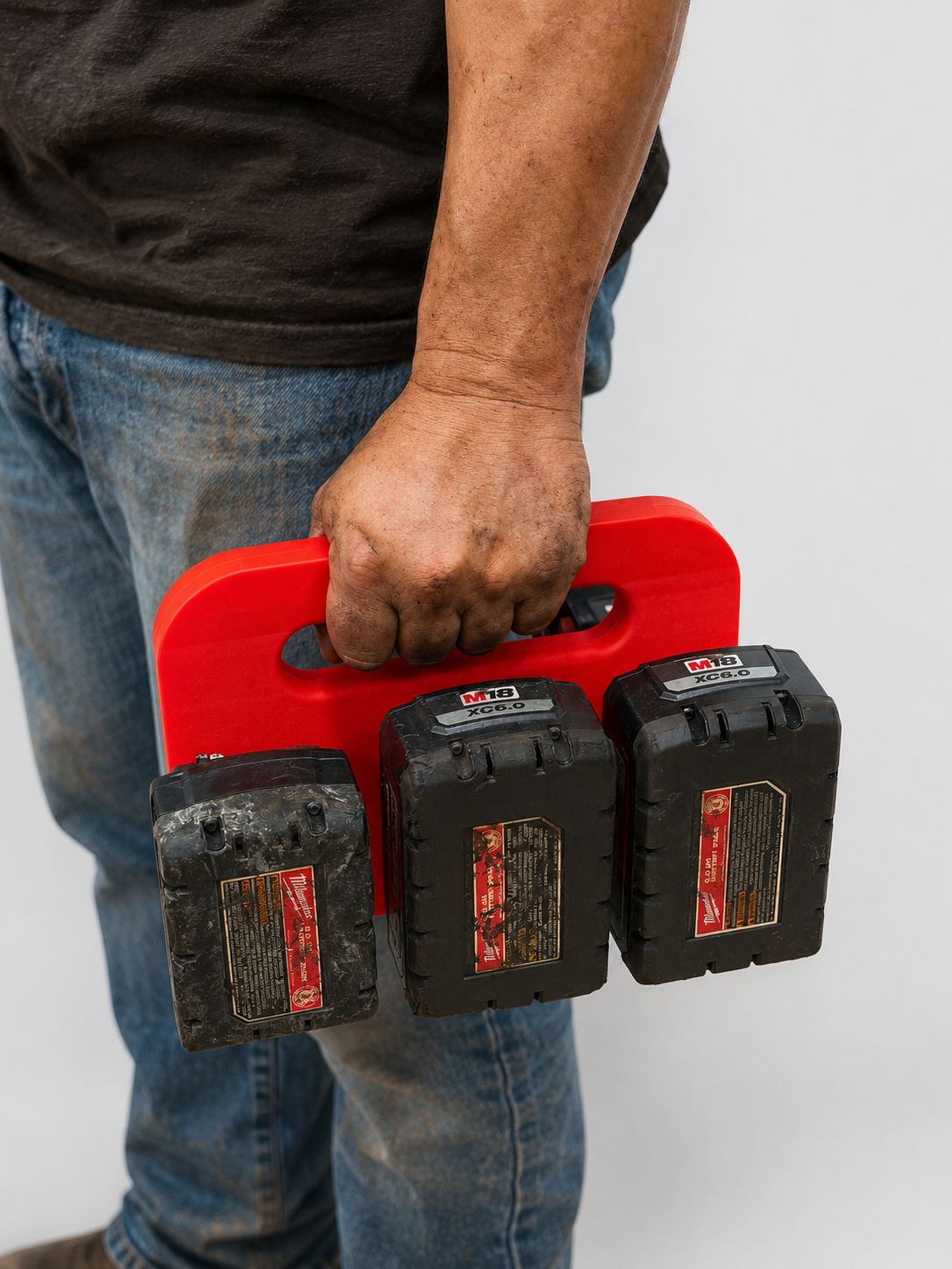 Milwaukee M18 Battery Holder – 6 Slot Organizer
