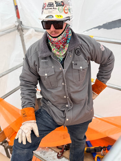 Chaqueta ignífuga gris cabra