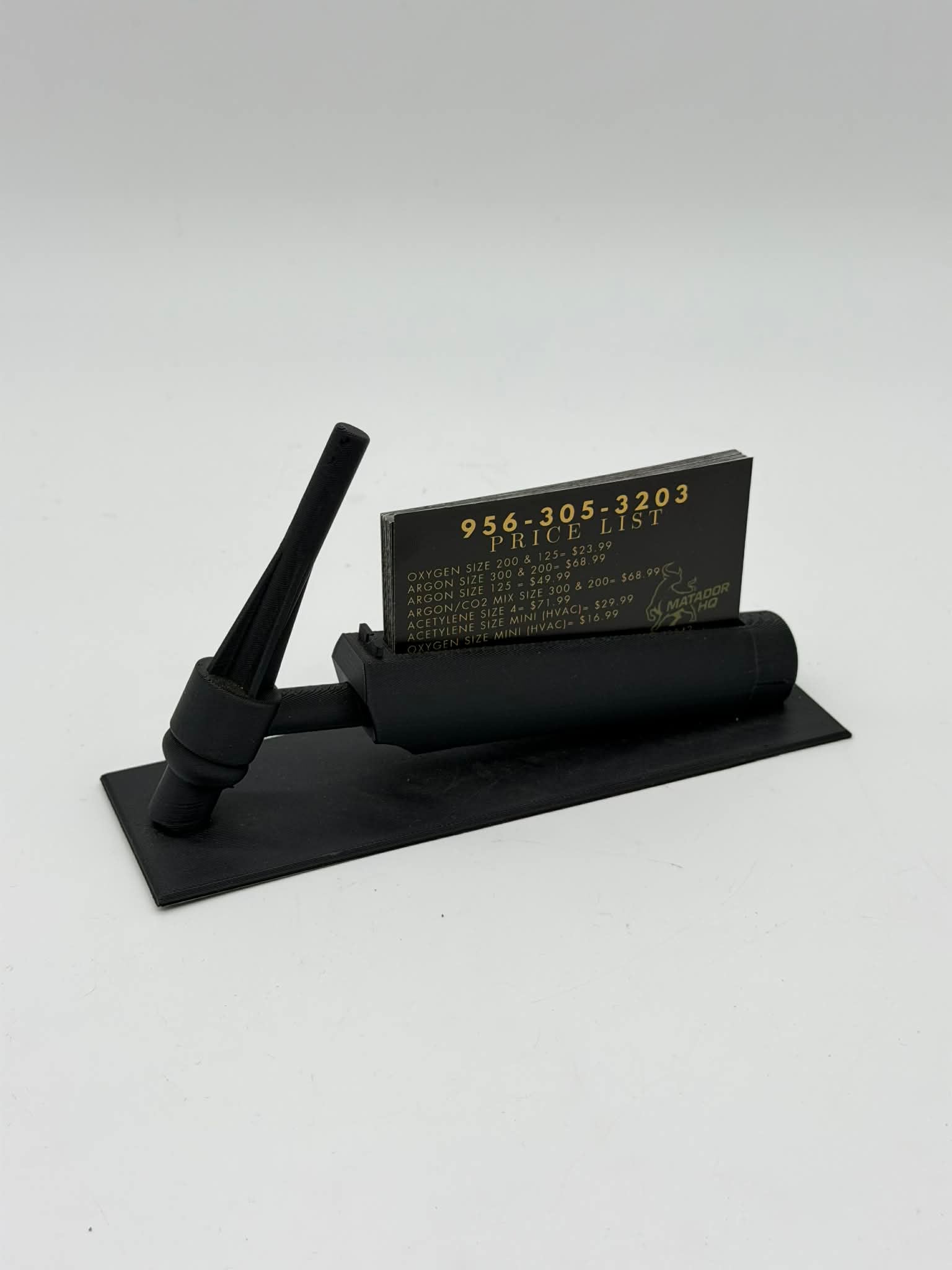 3D Printed TIG Torch Business Card Holder – Welder Desk Organizer & Welding Shop Decor